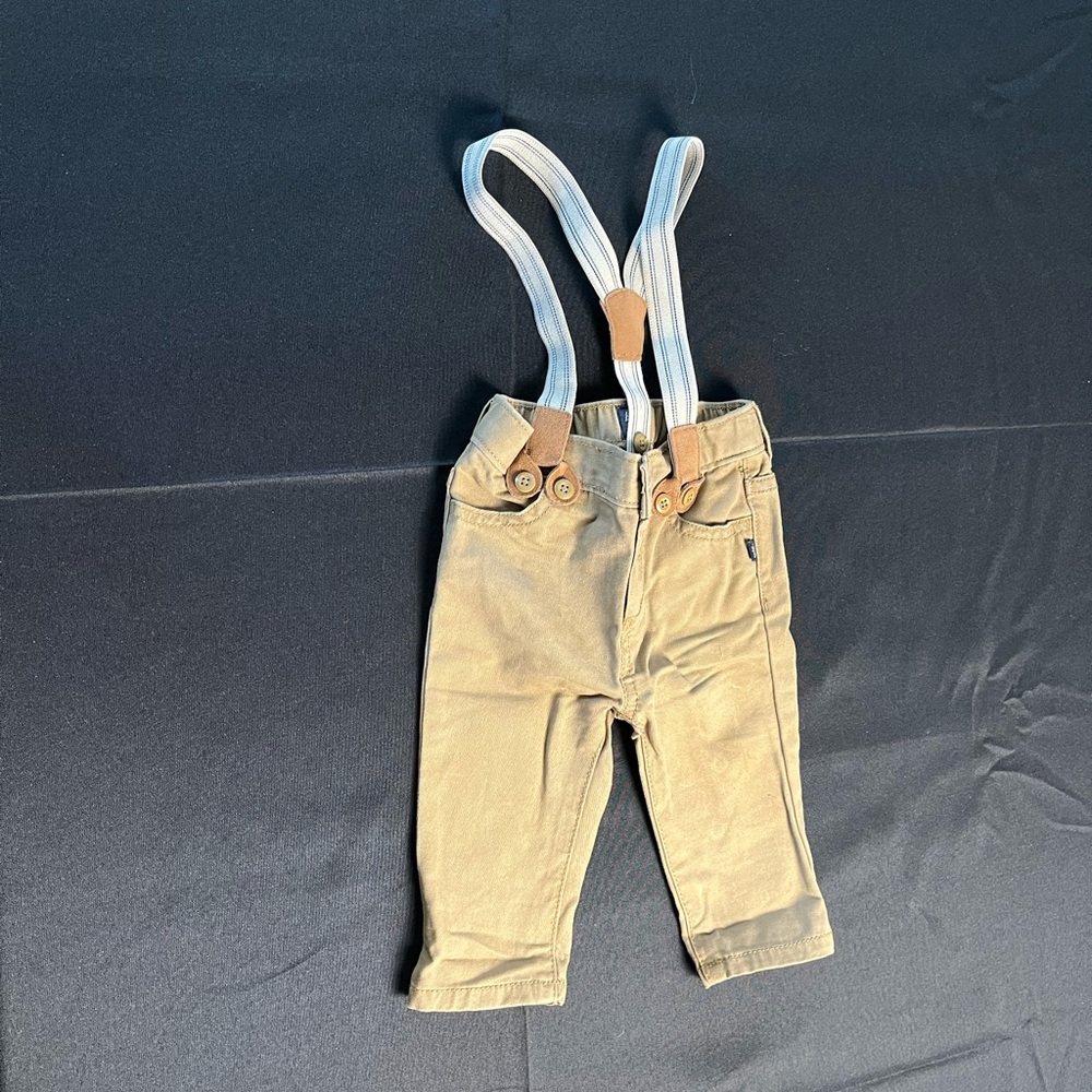 Osh Kosh beige pants w| spenders 6m